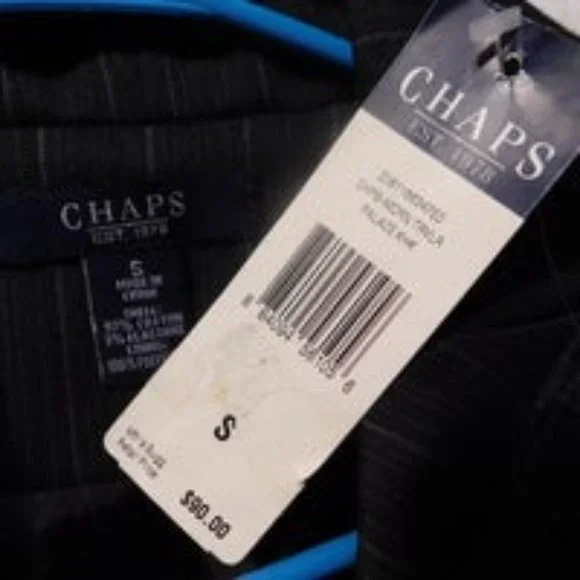 CHAPS Blazer Black Pinstripe Brand New - Picture 2 of 5